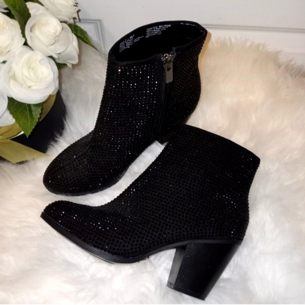 Vintage Juicy Couture Black Rhinestone Boots